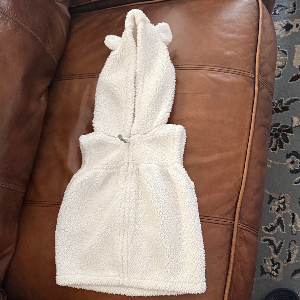 Carter's Cream Sherpa Hooded Vest with Ear Details